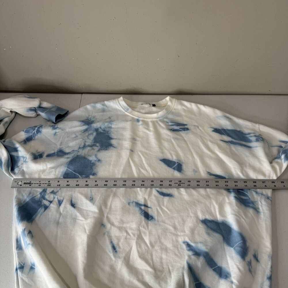 The Laundry Room Womens Sweatshirt Medium White Tie Dye Loose Fit Lounge Comfy - Picture 6 of 12